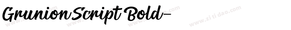 GrunionScript Bold字体转换